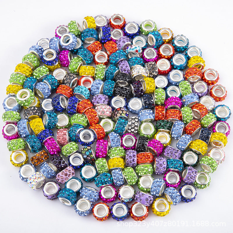 【i03】💝colorful rhinestone shinny Spacer beads